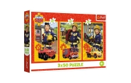 Puzzle - 3x50 - Ekipa z remizy - Strażak Sam - Trefl 34880