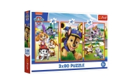 Puzzle - 3x80 - Psia zgraja - Psi Patrol - Trefl 34886