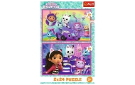 Puzzle - 2x24 - Fun with Gabby - Universal Gabbys Dollhouse Trefl 34433