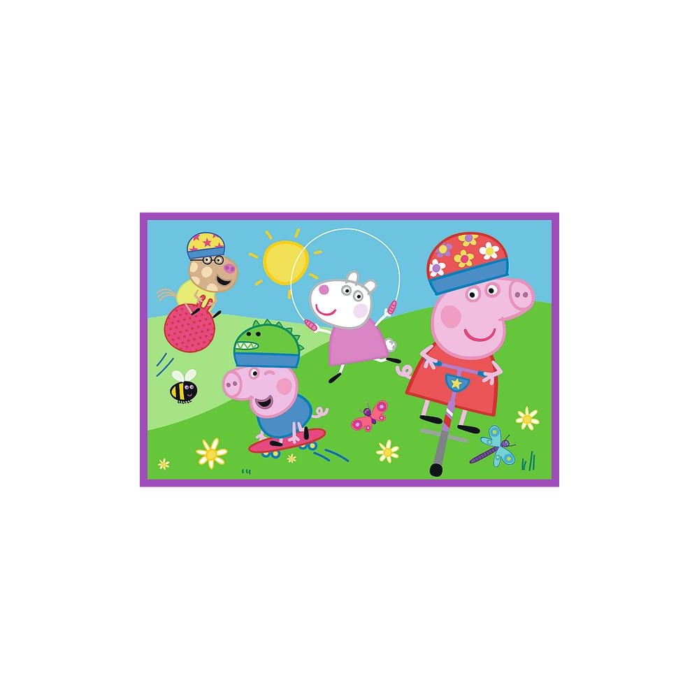 Dėlionė - 2x24 - Peppa žaidimų aikštelėje - Peppa Pig - Trefl 34435-Žaislai, Dėlionės, Dėlionės iki 500 detalių-e-vaikas