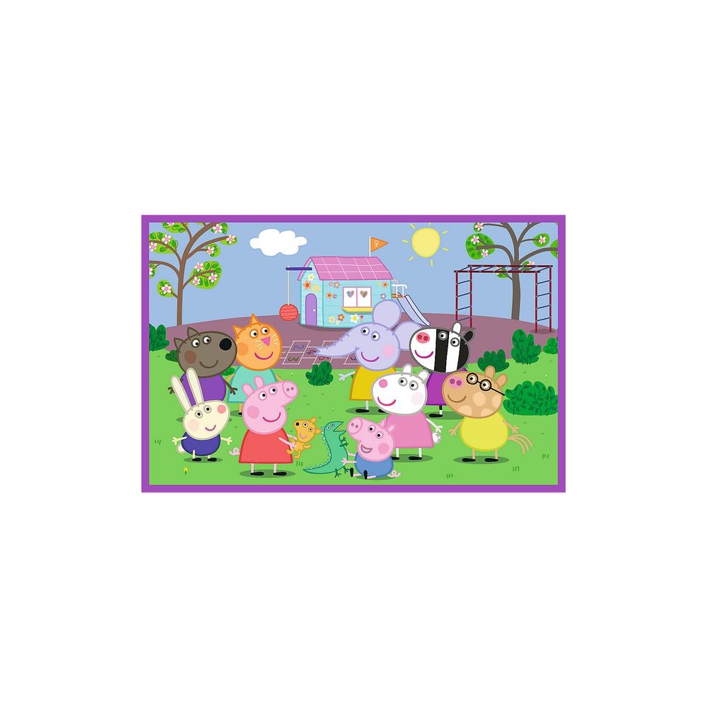Dėlionė - 2x24 - Peppa žaidimų aikštelėje - Peppa Pig - Trefl 34435-Žaislai, Dėlionės, Dėlionės iki 500 detalių-e-vaikas