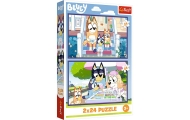 Dėlionė - 2x24 - Funny Bluey - Trefl 34446-Žaislai, Dėlionės, Dėlionės iki 500 detalių-e-vaikas