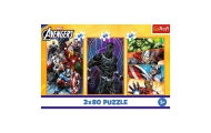 Dėlionė - 3x80 - Veiksmo kupinos dienos - Disney Marvel Avengers Trefl 34883
