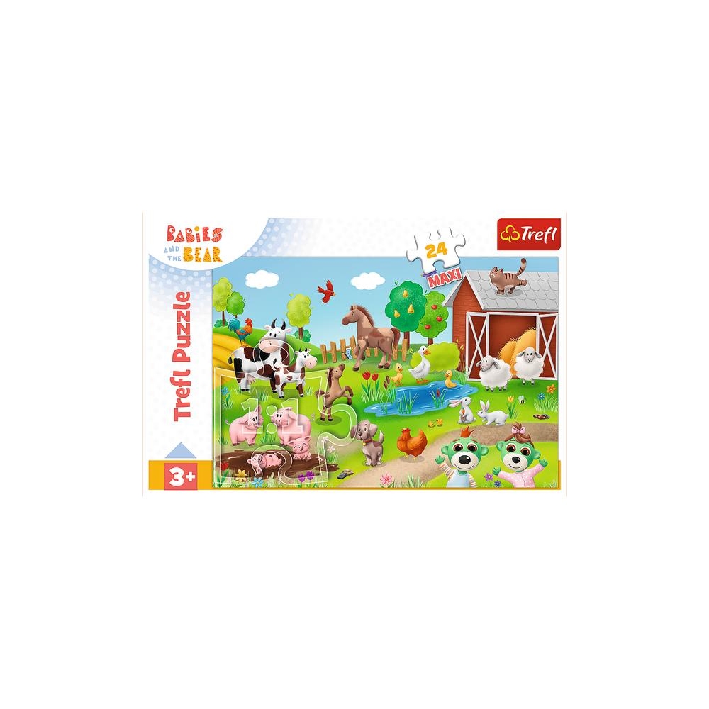 Dėlionė – 24 maxi – Gyvūnai – Trefl 14372-Žaislai, Dėlionės, Dėlionės iki 500 detalių-e-vaikas