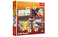Puzzle - 4w1 (35, 48, 54, 70) - Odważny Król Lew - Disney - Trefl 34653