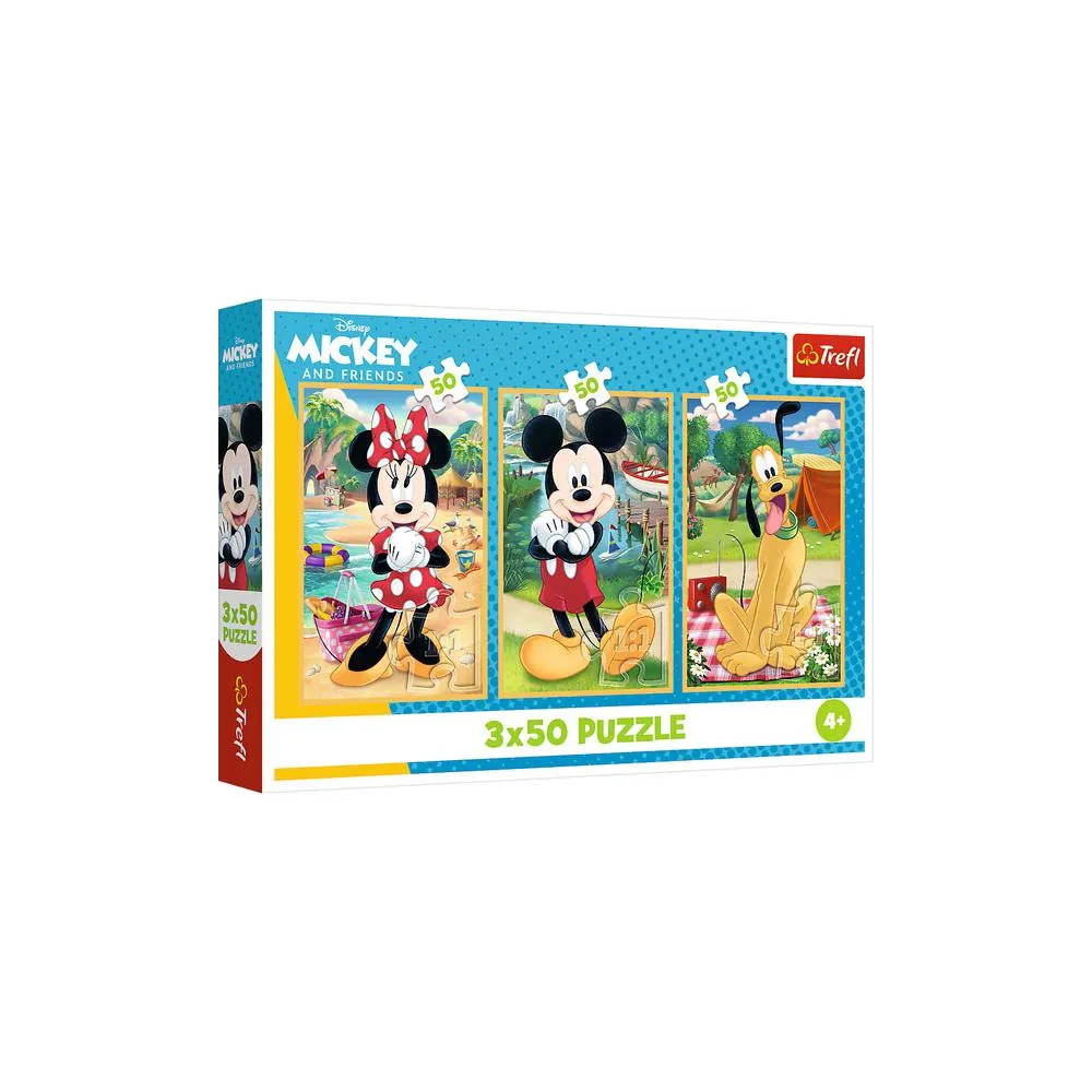 Dėlionė - 3x50 - Pelės atostogauja - Disney - Trefl 34881-Žaislai, Dėlionės, Dėlionės iki 500 detalių-e-vaikas