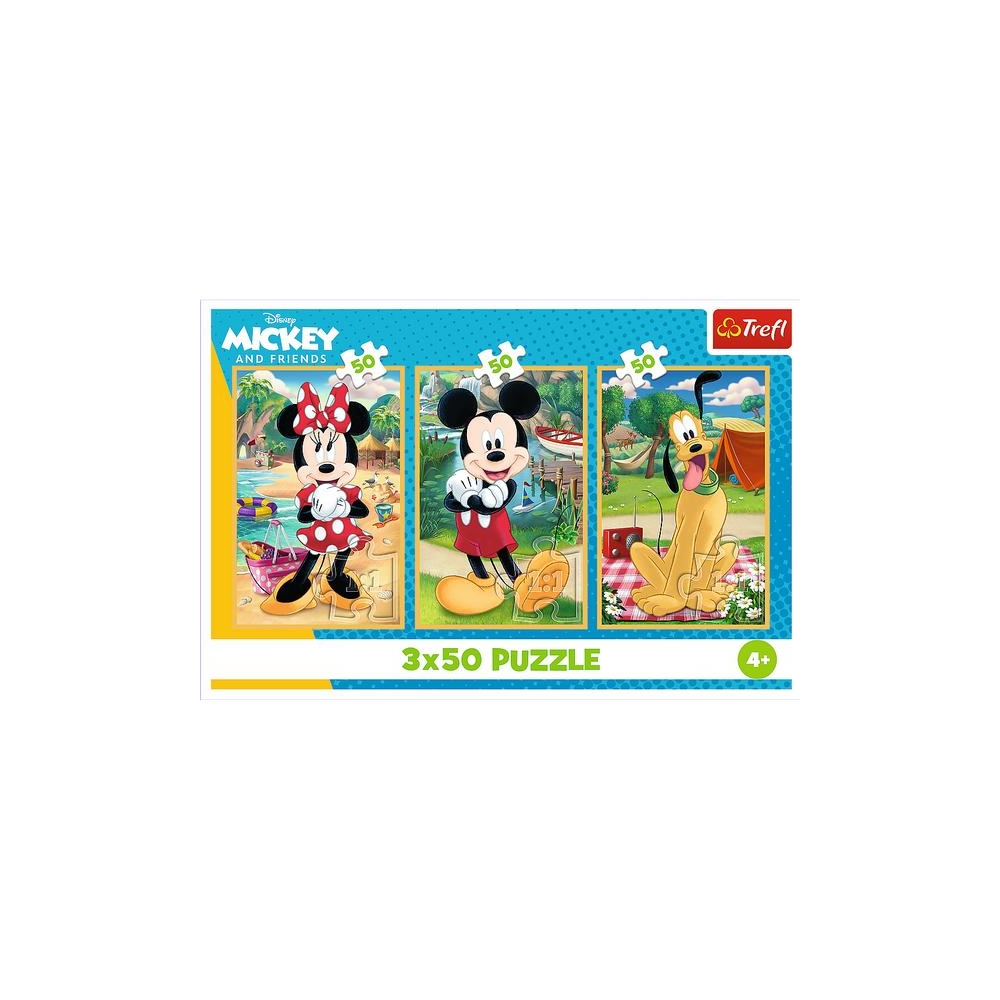 Puzzle - 3x50 - Myszki na wakacjach - Disney - Trefl 34881