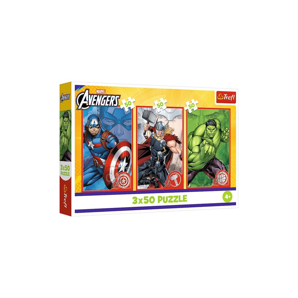 Dėlionė - 3x50 - Jūsų herojus / Disney Marvel The Avengers Trefl 34891