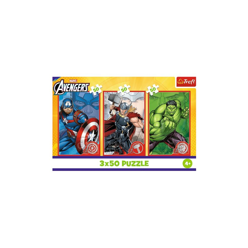 Dėlionė - 3x50 - Jūsų herojus / Disney Marvel The Avengers Trefl 34891