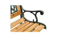 Sodo suoliukas su atlošu, Medis ir metalas 73x125x53 cm