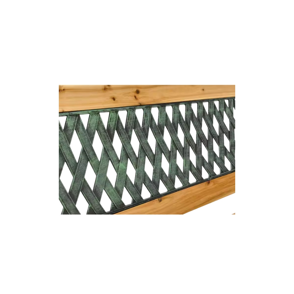 Sodo suoliukas su atlošu, Medis ir metalas 73x125x53 cm-Namai, laisvalaikis, turizmas, Sodo baldai-e-vaikas