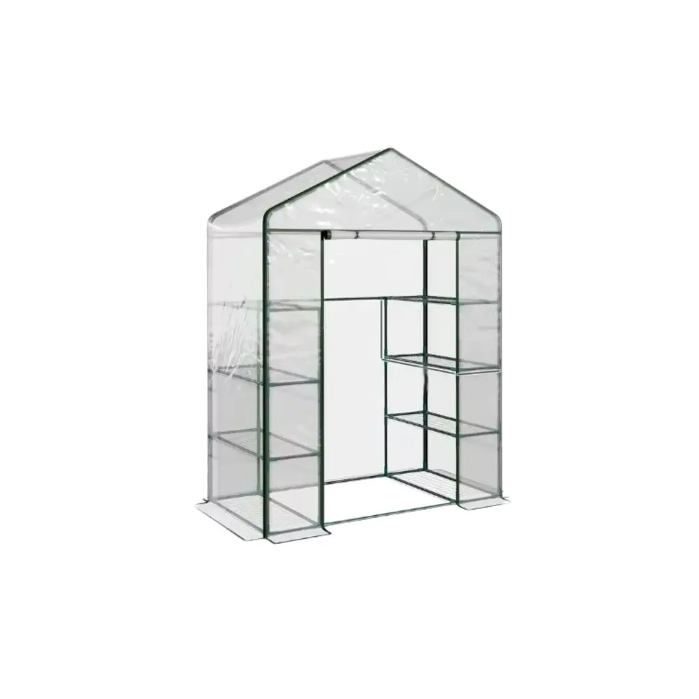 Mini sodo šiltnamis 4 metalinės lentynos PVC folija 195 x 143 x 73cm-Namai, laisvalaikis, turizmas, Sodas - daržas-e-vaikas