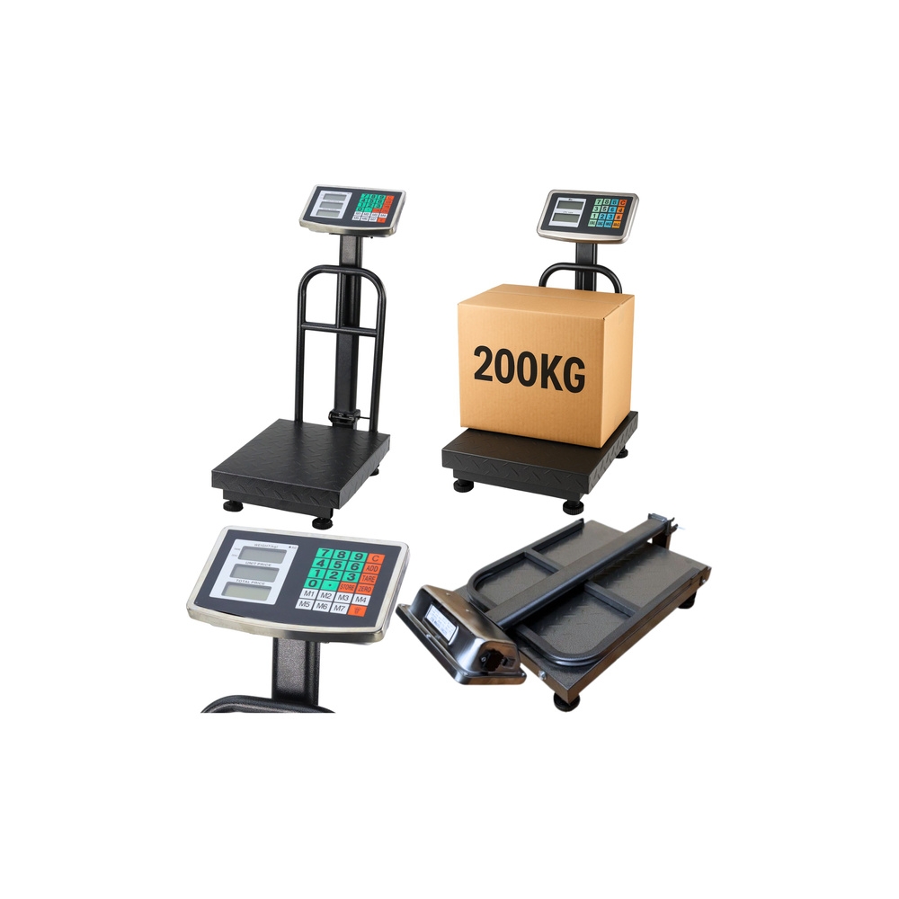 Elektroninės svarstyklės LCD platforma Sandėlio tikslumas iki 20g 200kg-Namai, laisvalaikis, turizmas, Namų apyvokos prekės-e-va