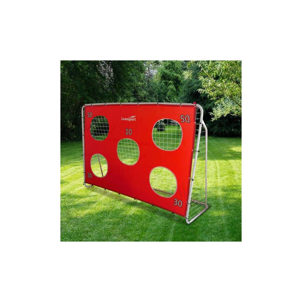 Futbolo treniruočių vartai su kilimėliu Raudona 213x152x75cm
