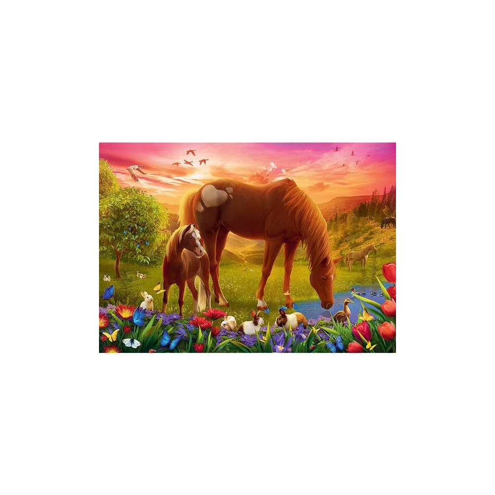 Puzzle - 500 - Konie na łące - Trefl 37451