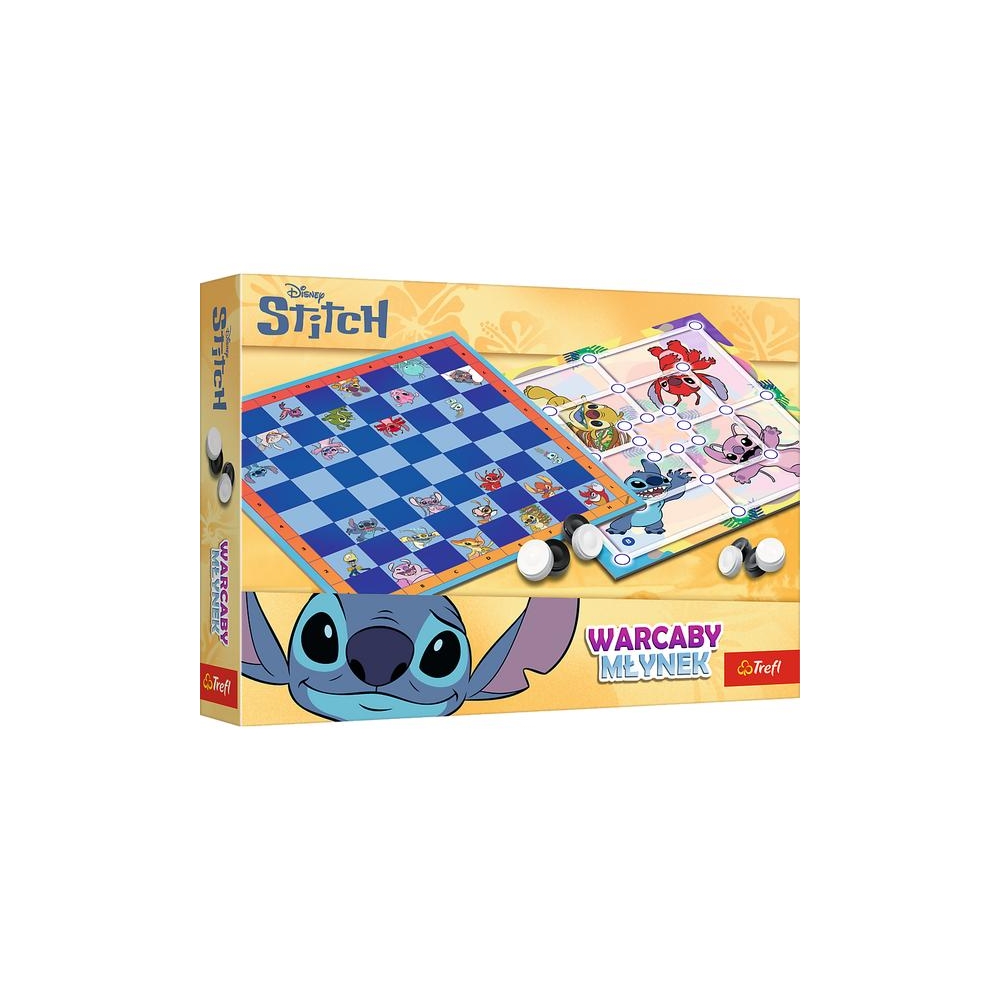 Stalo žaidimas Šaškės ir malūnėlis Lilo & Stitch Trefl 02799-Žaislai, Stalo žaidimai, Įvairūs stalo žaidimai-e-vaikas