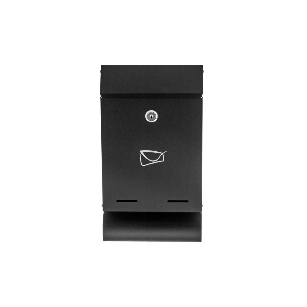 Pašto dėžutė laikraščiams Cinkuotas plienas Juoda 32,5x22,5x9,5cm-Namai, laisvalaikis, turizmas, Namų apyvokos prekės-e-vaikas