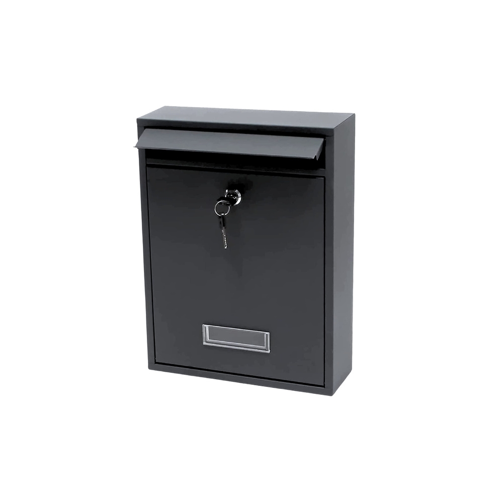 Pašto dėžutė Cinkuotas plienas, juoda 32x21,5x8,5cm-Namai, laisvalaikis, turizmas, Namų apyvokos prekės-e-vaikas