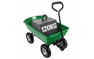 Wózek Ogrodowy Transportowy Wyjmowana Odchylana Taca Zielony 120 kg