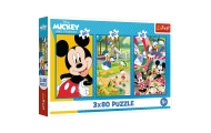 Puzzle - 3x80 - Ekipa Myszki Miki - Trefl 34887