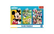 Puzzle - 3x80 - Ekipa Myszki Miki - Trefl 34887
