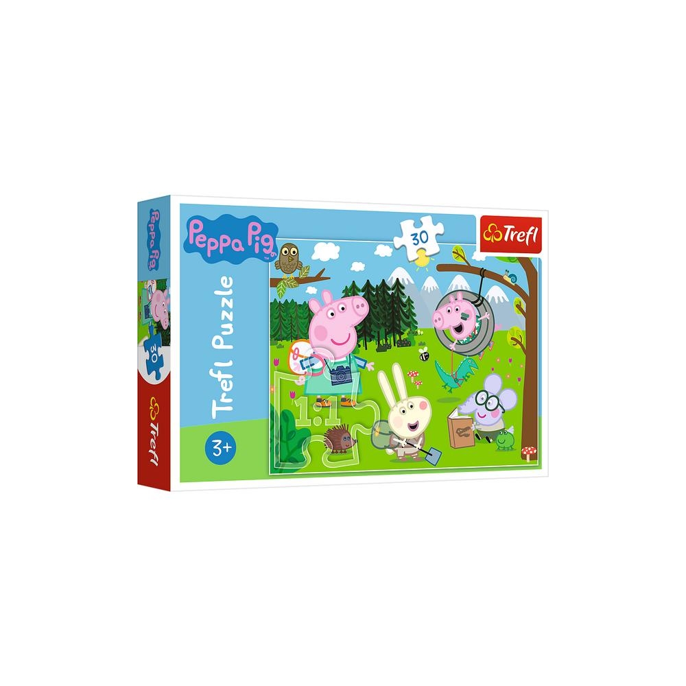 Dėlionė – 30 – Išvyka į mišką – Peppa Pig – Trefl 18245-Žaislai, Dėlionės, Dėlionės iki 500 detalių-e-vaikas
