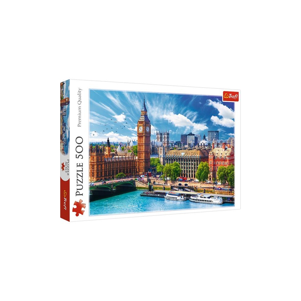 Dėlionė – 500 dalių – Saulėtas Londonas – Trefl 37329-Žaislai, Dėlionės, Dėlionės nuo 500 detalių-e-vaikas
