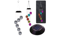 Lampki Solarne Ogrodowe LED Dzwonki Psie Łapy Kolorowe 70cm