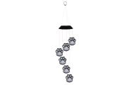 Saulės sodo žibintai LED varpeliai Šunų letenos Spalvoti 70cm