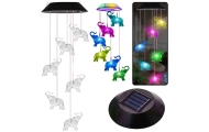 Saulės sodo žibintai LED varpeliai Drambliai Spalvoti 70cm