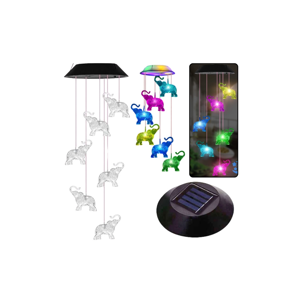 Saulės sodo žibintai LED varpeliai Drambliai Spalvoti 70cm-Namai, laisvalaikis, turizmas, Sodas - daržas-e-vaikas