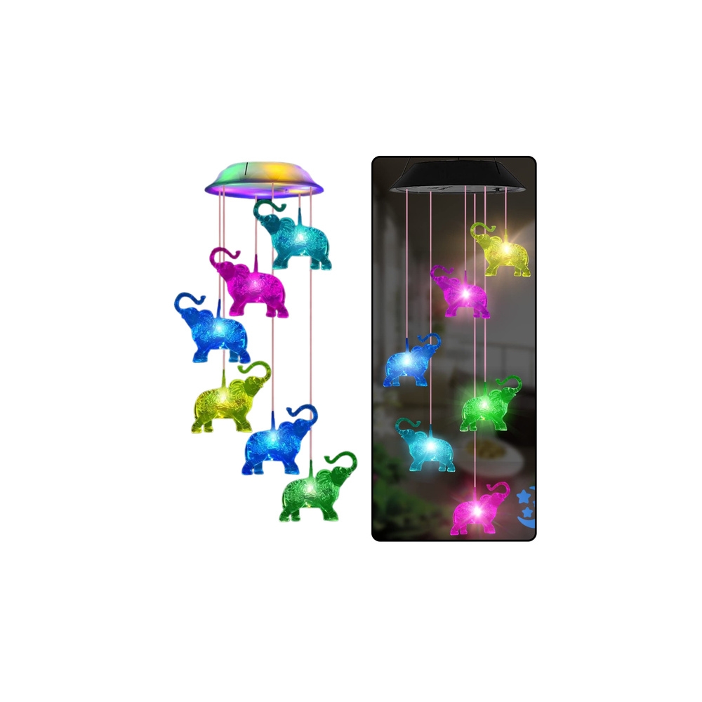 Saulės sodo žibintai LED varpeliai Drambliai Spalvoti 70cm-Namai, laisvalaikis, turizmas, Sodas - daržas-e-vaikas