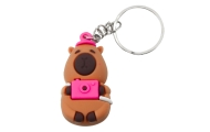 Raktų pakabukas Capybara pakabukas su vėžlio kamera vonioje Circle Mix