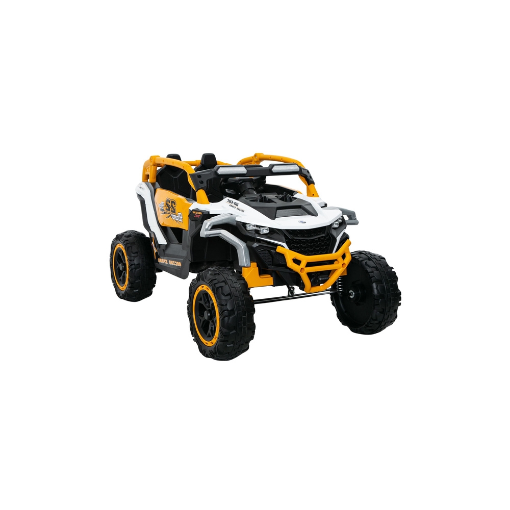 Elektromobilis M3 4x4, Yellow/White-Elektromobiliai vaikams, Keturračiai ir bagiai-e-vaikas