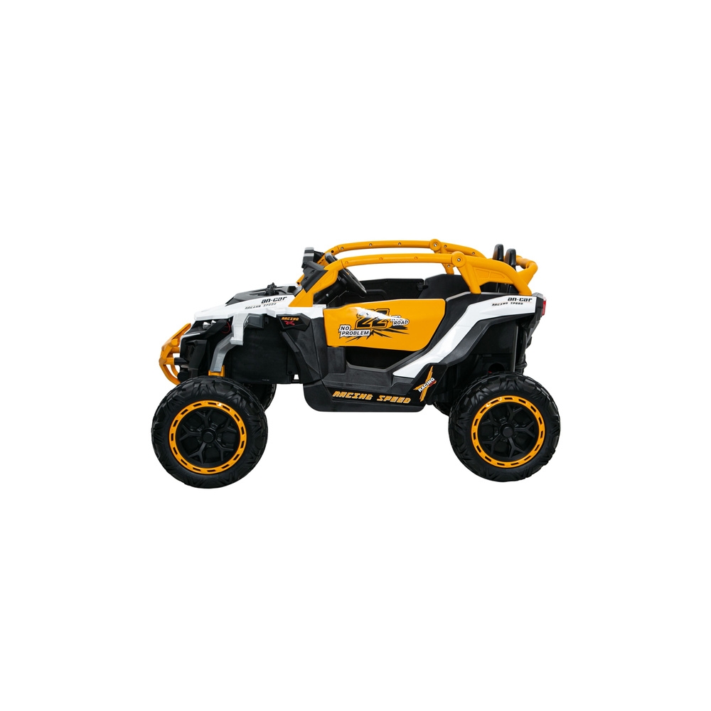Elektromobilis M3 4x4, Yellow/White-Elektromobiliai vaikams, Keturračiai ir bagiai-e-vaikas