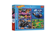 Puzzle - 4x250 - Hot Wheels - Wyścigowe auta - Trefl 13312