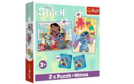 Dėlionės ir atmintinės 2in1 Lilo ir Stitch, Laiminga diena Trefl 93585