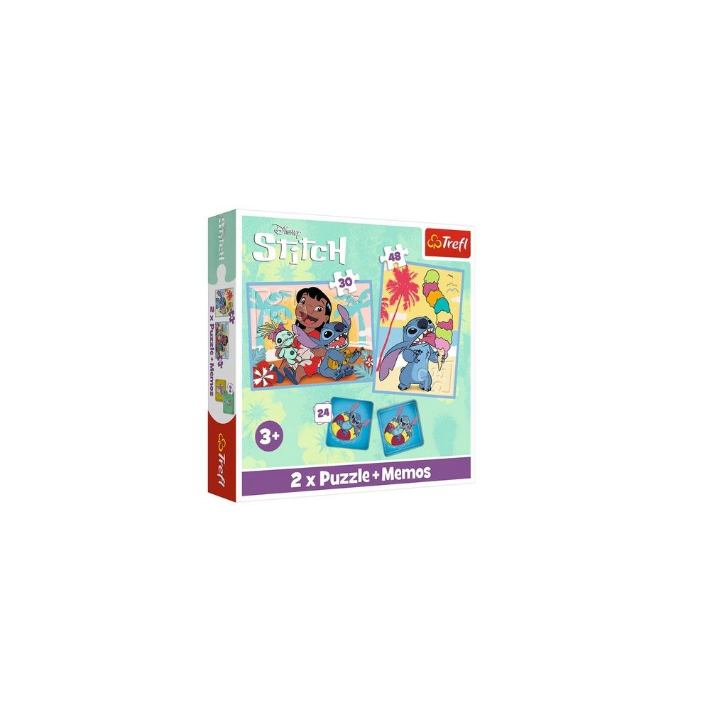 Dėlionės ir atmintinės 2in1 Lilo ir Stitch, Laiminga diena Trefl 93585