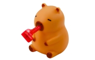 Gniotek Kapibara Z Trąbką Piszczałka Figurka Brązowa 7cm