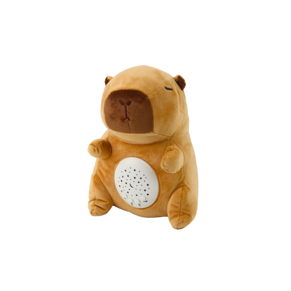 Pliušinis talismanas Capybara Žvaigždžių projektorius Lullabies Sounds Brown-Miegui, Migdukai ir karuselės, Miego žaislai-e-vaik