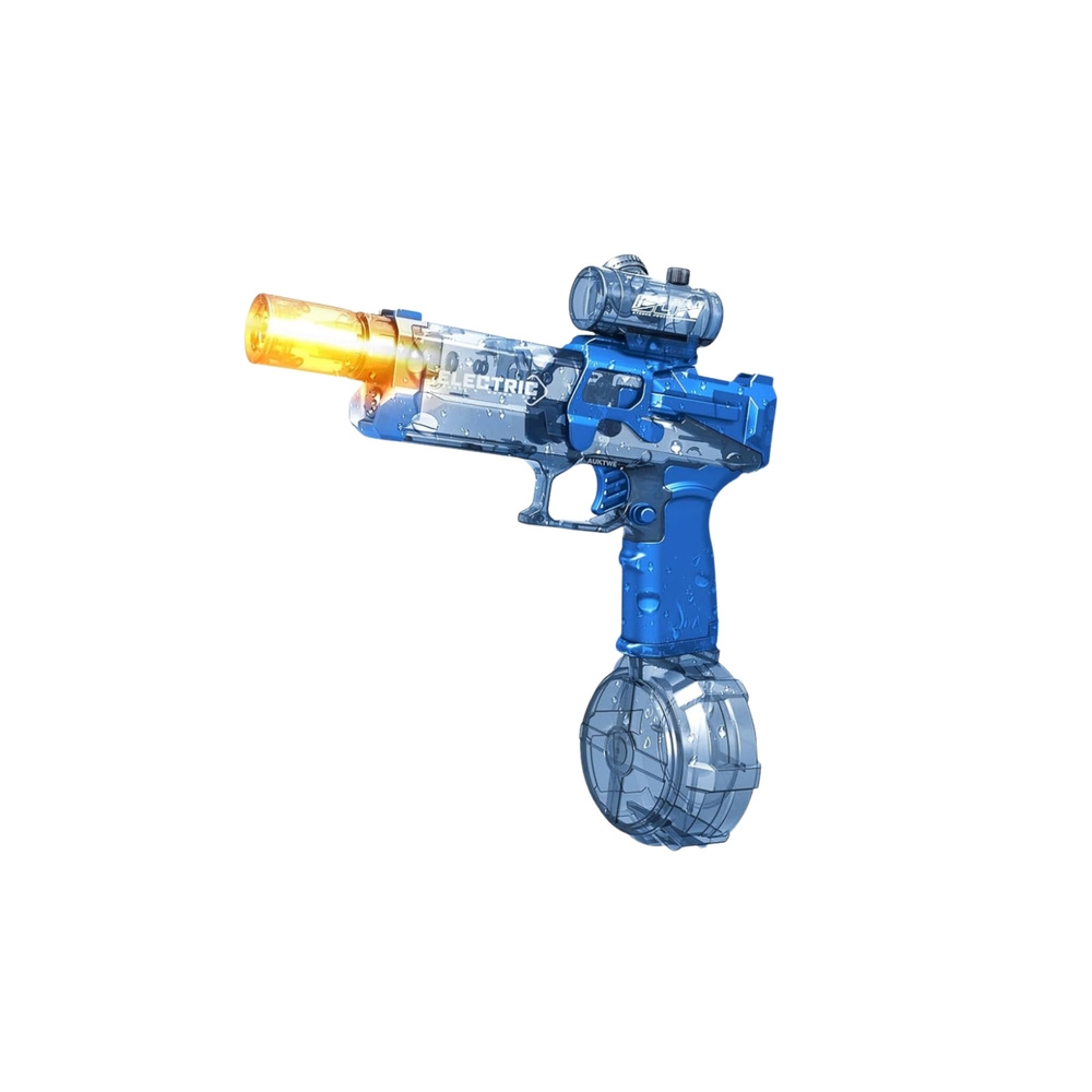 Elektryczny Pistolet Broń na Wodę Akumulator Światła Niebieski