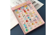 Žiedų rinkinys vaikams Blizgantys spalvoti 50 vnt-Drabužiai ir aksesuarai, Aksesuarai, Kiti aksesuarai-e-vaikas