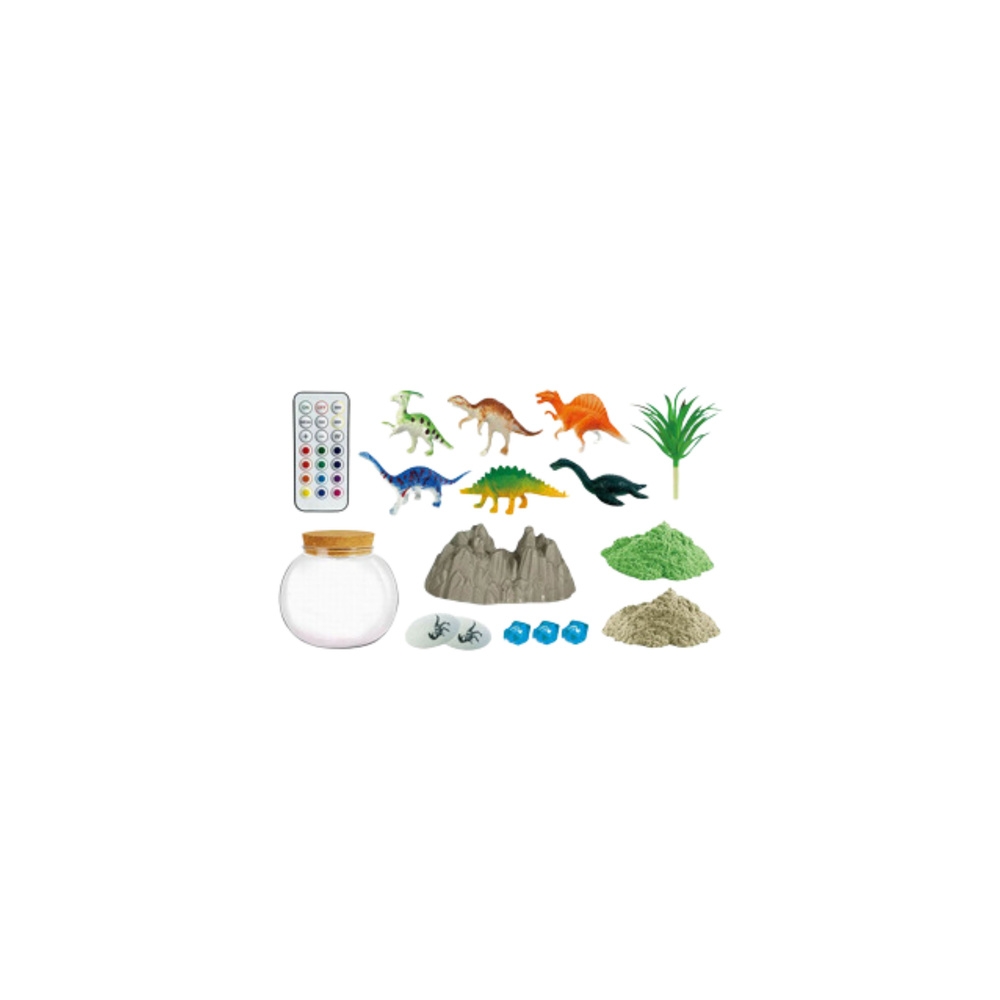 Zestaw Kreatywny Terrarium Dla Dinozaurów DIY Lampka LED Pilot