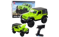 Nuotoliniu būdu valdomas visureigis RC Jeep Wrangler Rock Crawler Green 1:14