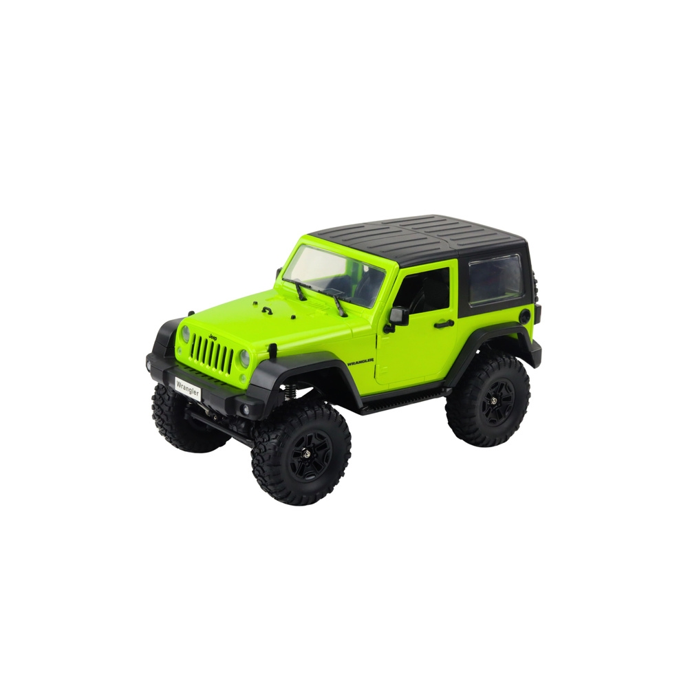 Nuotoliniu būdu valdomas visureigis RC Jeep Wrangler Rock Crawler Green 1:14-Žaislai, Auto ir transporto žaislai, Valdomos radij
