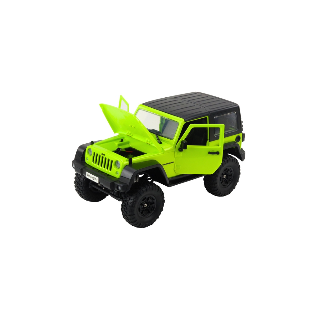 Nuotoliniu būdu valdomas visureigis RC Jeep Wrangler Rock Crawler Green 1:14-Žaislai, Auto ir transporto žaislai, Valdomos radij