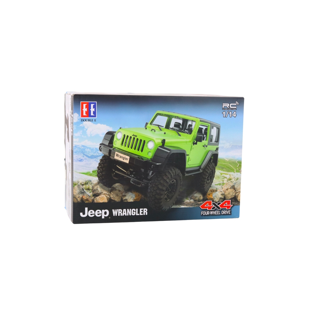 Nuotoliniu būdu valdomas visureigis RC Jeep Wrangler Rock Crawler Green 1:14-Žaislai, Auto ir transporto žaislai, Valdomos radij