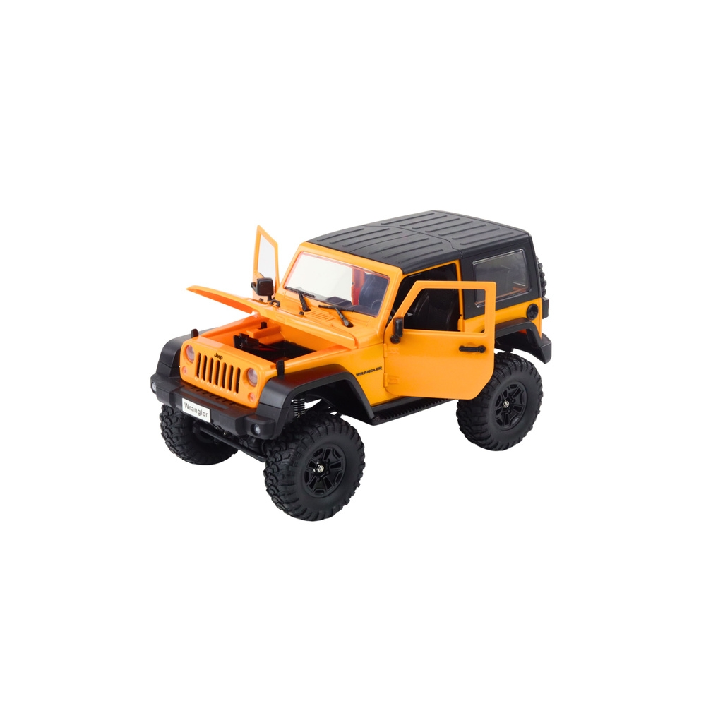 Nuotoliniu būdu valdomas visureigis RC Jeep Wrangler Rock Crawler Orange 1:14-Žaislai, Auto ir transporto žaislai, Valdomos radi