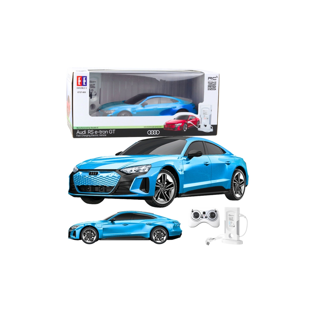 Samochód Audi RS E-tron GT Zdalnie Sterowany RC Niebieski 1:14