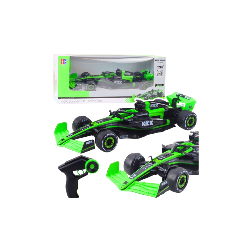 RC Sauber F1 C44 nuotoliniu būdu valdomas lenktynininkas juodai žalias 1:16-Žaislai, Auto ir transporto žaislai, Valdomos radijo